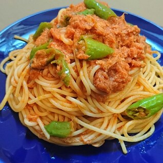 シーチキントマトソースパスタ